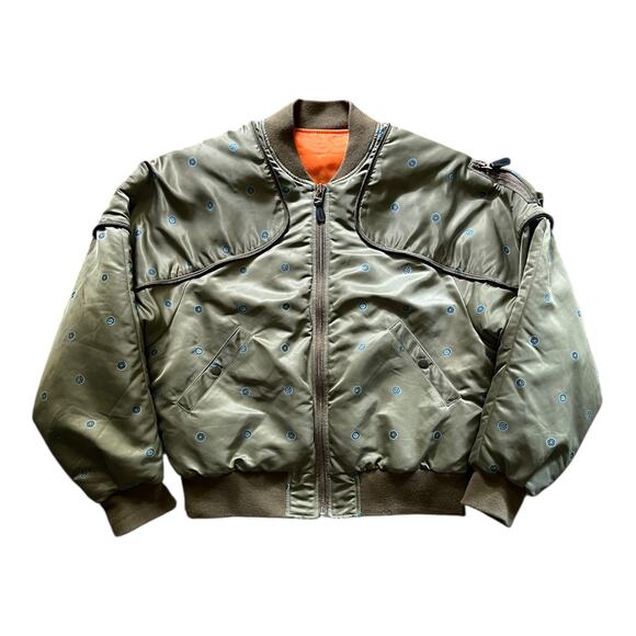 Size 4/XL - Kapital MA-1 Olive Men's Pillow Bomber Jacket